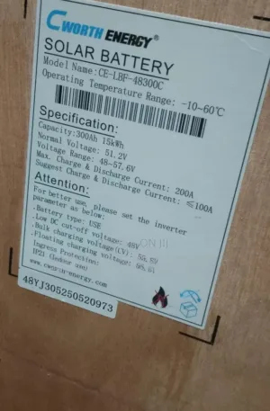 Cworth Energy 15kwh 51.2v Lithium Ion Battery Price in Nigeria Nature Solar Global Limited