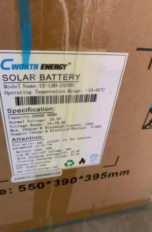CWorth Lithium Battery 5kwh 24v Price in Nigeria Nature Solar Global Limited