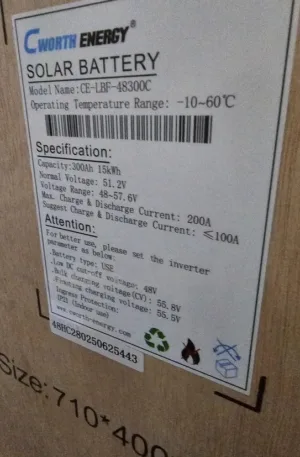 Cworth Energy 15kwh 51v Lithium Battery Price in Nigeria Nature Solar Global Limited