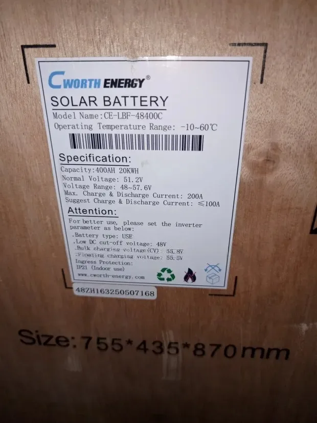 15kwh Cworth Lithium Battery 48v 300ah Price in Nigeria 4 15kwh Cworth Lithium Battery 48v 300ah Price in Nigeria Nature Solar Global Limited 4