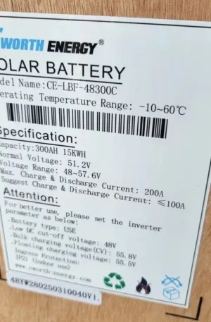 15kwh Cworth Lithium Battery 48v 300ah Price in Nigeria Nature Solar Global Limited