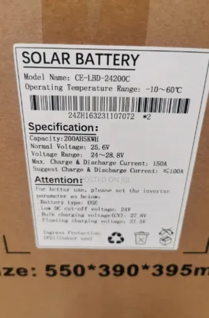 5kwh 24v Cworth Lithium Battery Price in Nigeria Nature Solar Global Limited