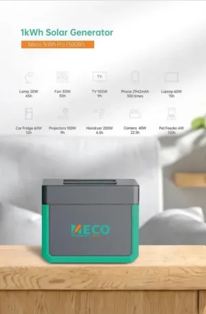 Meco Power Station 1200w/2kwh Price in Nigeria Nature Solar Global Limited