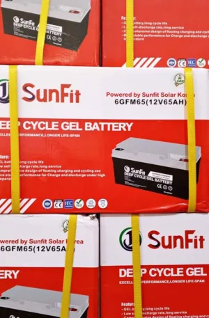 Dry cell battery sunfit 65Ah 12v Price in Nigeria Nature Solar Global Limited