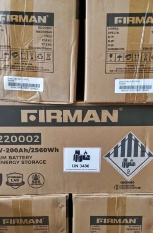 FIRMAN Lithium Ion Battery 200Ah 12V Price in Nigeria Nature Solar Global Limited