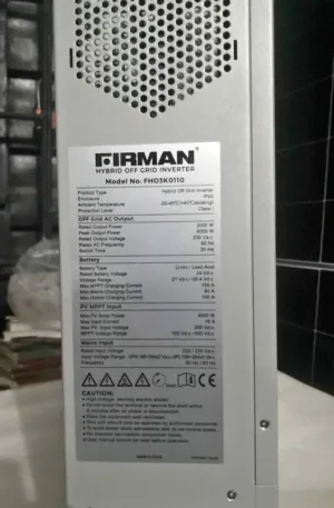 3kva Fireman hybrid inverter Price in Nigeria Nature Solar Global Limited