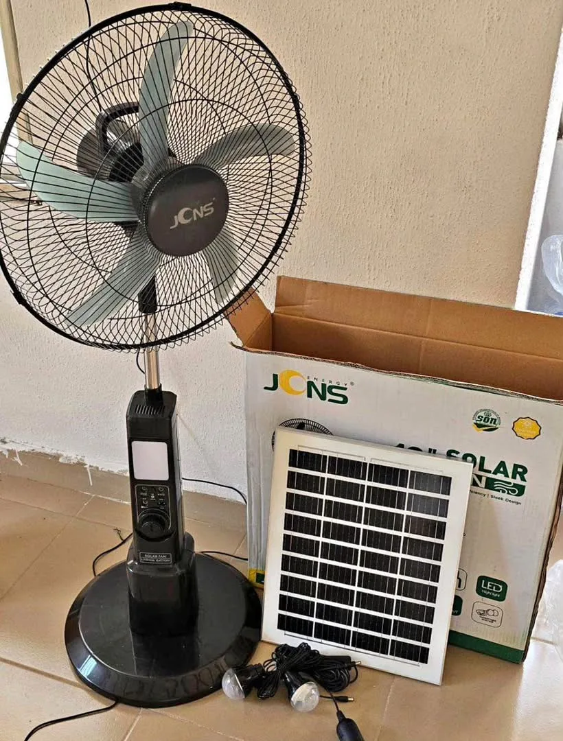 What is the price of an Itel solar rechargeable fan?